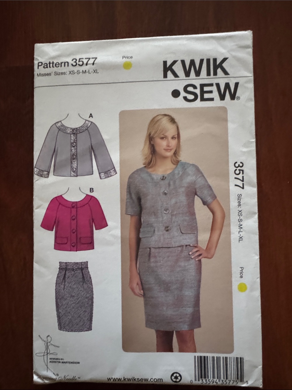 2/$15 Kwik Sew Sewing Pattern 3577 XS-XL